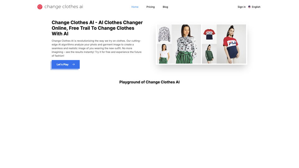 Changer de Vêtements par IA - Changement de Vêtements en Ligne avec IA, Essai Gratuit pour Changer de Vêtements avec IA