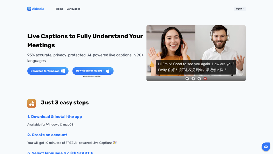 AI Live Captions: 90+ Languages, Accurate &amp; Secure Software