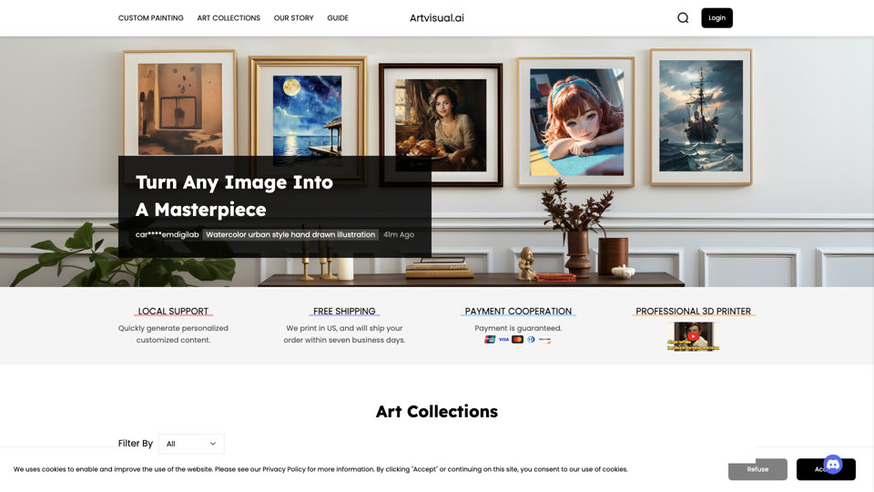 Artvisual.ai | Wall Art: Framed Prints, Canvas Paintings, Posters &amp; More!