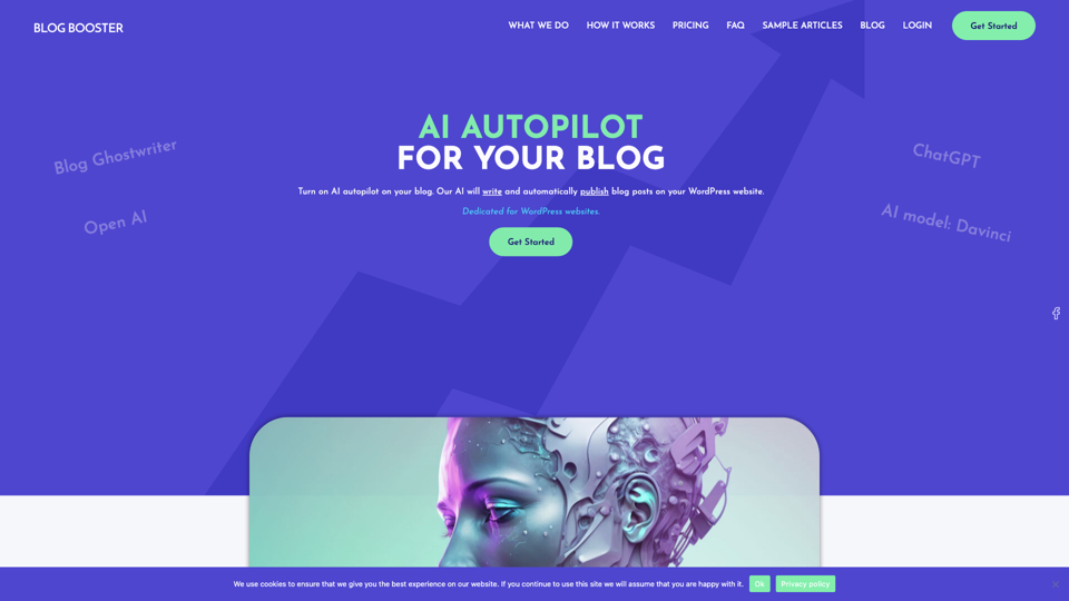 BLOGBOOSTER.ai - Piloto automático de IA para o seu blog