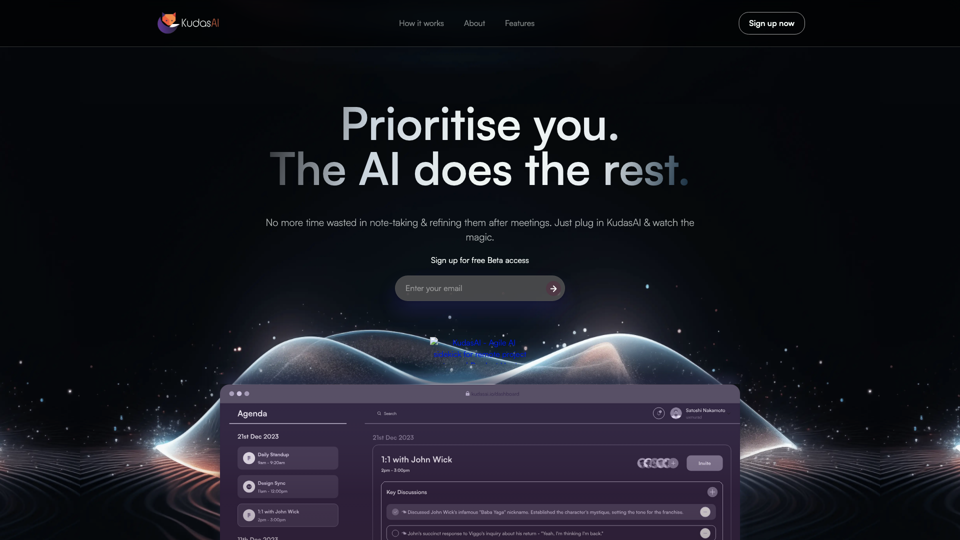 KudasAI - The AI Sidekick to Supercharge your Agile Meetings