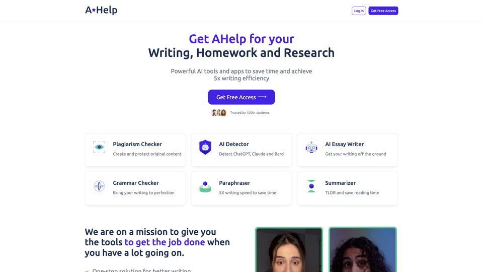 AHelp: Ultimate Hub of Educational and AI Writing Tools