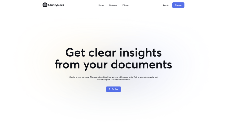 Clarté pour vos documents | ClarityDocs