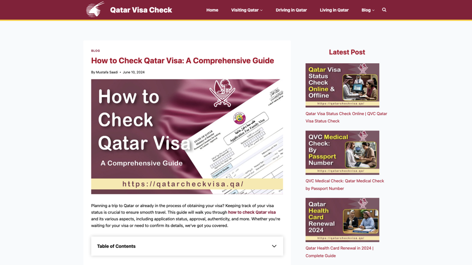 Cómo Verificar la Visa de Qatar: Una Guía Completa

1. Visa on Arrival (VoA):
   - Who is Eligible: Citizens of certain countries can obtain a visa on arrival at Qatar's airports.
   - Process: Upon arrival, proceed to the immigration counter with your passport, completed immigration form, and proof of accommodation. Pay the visa fee and receive your visa stamp.

2. e-Visa (Electronic Visa):
   - Who is Eligible: Some nationalities can apply for an e-Visa online.
   - Process: Visit the official Qatar Visa Service website. Fill out the application form, upload required documents, pay the fee, and submit the application. Once approved, print the e-Visa and present it upon arrival.

3. Tourist Visa:
   - Who is Eligible: Most nationalities can apply for a tourist visa through a hotel or tour operator.
   - Process: Contact your hotel or tour operator in Qatar. They will apply for your visa on your behalf. Once approved, they will provide you with the visa details.

4. Business Visa:
   - Who is Eligible: Individuals traveling to Qatar for business purposes.
   - Process: Your sponsoring company in Qatar must apply for the visa. They will need to provide your passport details, business letter, and other relevant documents. Once approved, the visa will be sent to you.

5. Family Visit Visa:
   - Who is Eligible: Family members of residents or citizens of Qatar.
   - Process: The resident or citizen in Qatar must apply for the visa on behalf of the visitor. They will need to provide the visitor's passport details and other required documents. Once approved, the visa will be sent to the visitor.

6. Transit Visa:
   - Who is Eligible: Passengers transiting through Qatar with a layover of 5 to 96 hours.
   - Process: Apply for a transit visa through the official Qatar Visa Service website. Provide your flight details, passport information, and pay the fee. Once approved, print the transit visa and present it at the immigration counter.

7. Checking Visa Status:
   - Online Check: Visit the official Qatar Visa Service website and use the "Check Status" feature. Enter your application reference number and passport number to view the status of your visa application.
   - Contact: If you encounter any issues or need assistance, contact the Qatar Visa Service helpline or your sponsoring entity in Qatar.

By following these steps, you can easily check and obtain your Qatar visa, ensuring a smooth and hassle-free travel experience.