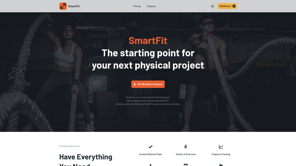 SmartFit：开启你下一个健身计划的起点