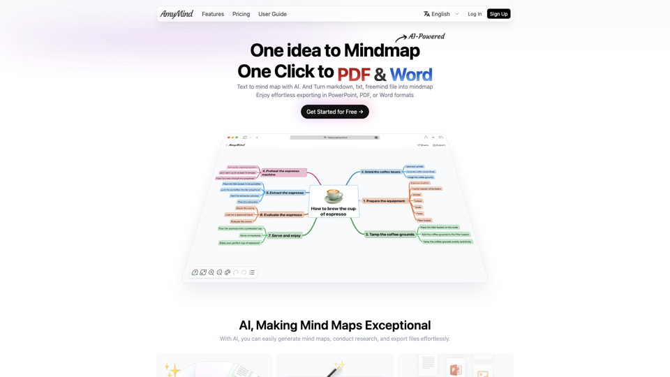 AmyMind - KI Mind Mapping App