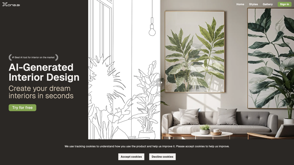 xona.ai: AI-Generated Interior Design: Create beautiful interiors faster