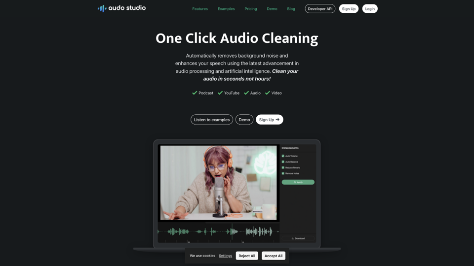 Audo Studio | Nettoyage Audio en Un Clic