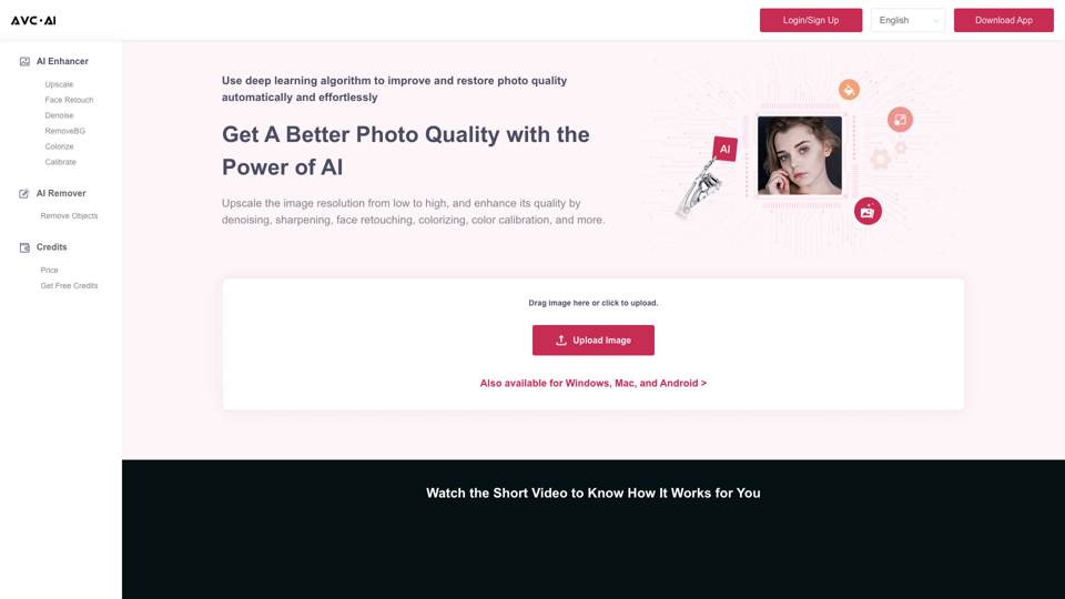 Online AI Image Enhancer that Improves Photo Quality by Upscaling, Denoising, Restoring, Face Refinement, and More