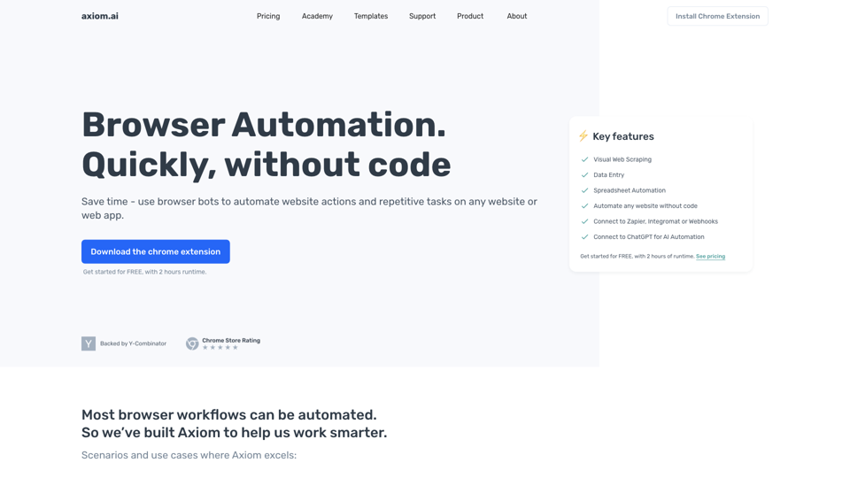 No code browser automation | axiom.ai