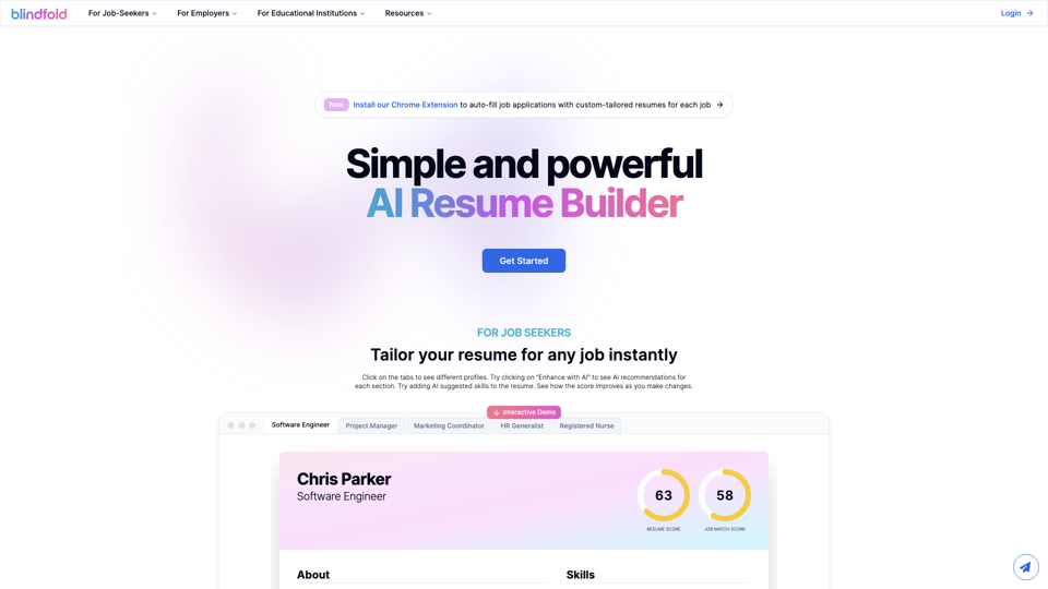 Meilleur Constructeur de CV AI en Ligne | CV Ciblés pour N'importe Quel Emploi avec l'IA