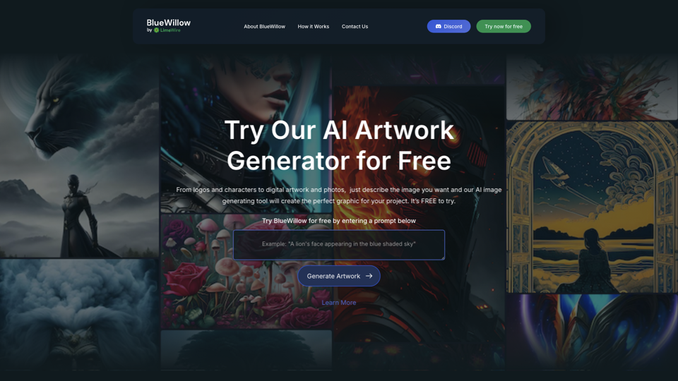 BlueWillow | Gerador de Arte AI Gratuito