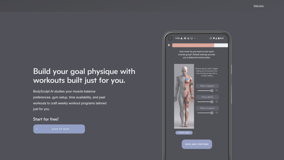 BodySculpt AI | 專為您量身打造的完美健身計劃