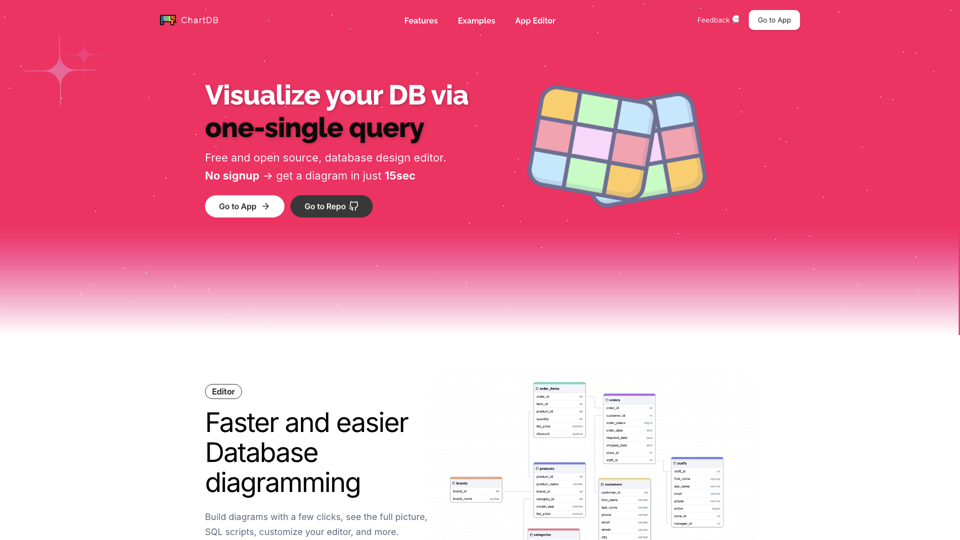 ChartDB - Database schema diagrams visualizer