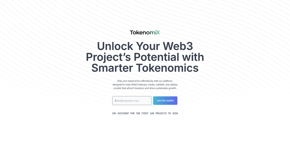 TokenomiX - Desbloqueie o Potencial do Seu Projeto Web3 com Tokenomics Mais Inteligentes