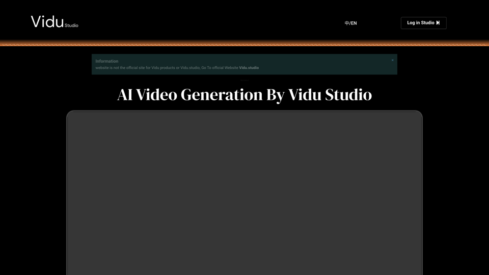 Vidu Studio : Génération de Vidéos par IA Nouvelle