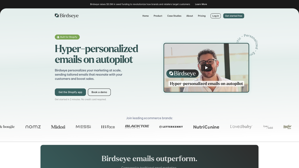 Birdseye – первая в мире платформа для автоматизированной email-маркетинговой рассылки