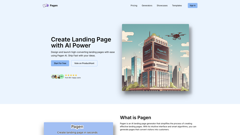 Pagen - AI-Landingpage-Generator