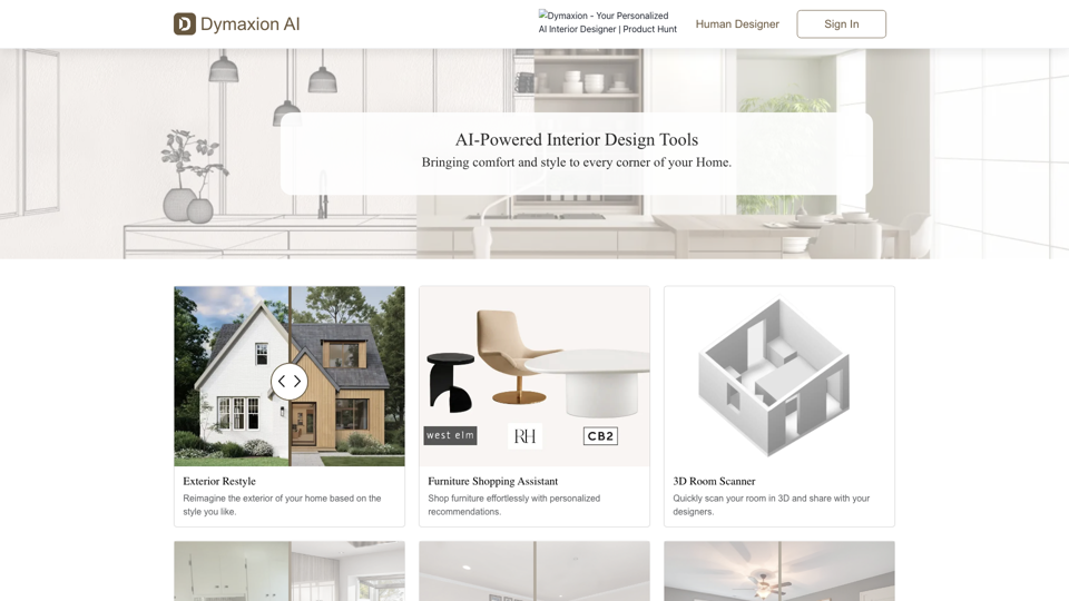 Dymaxion - Transform Your Home with AI-Powered Design