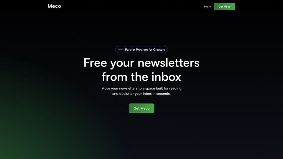 Meco: The #1 newsletter aggregator | Declutter your inbox