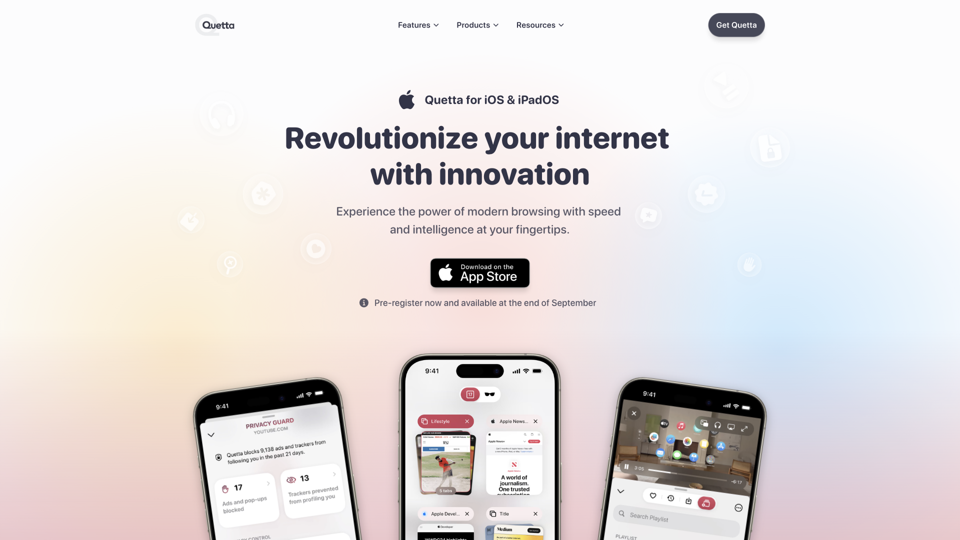 Quetta für iOS & iPadOS - Revolutioniere das Internet mit Innovation | Quetta