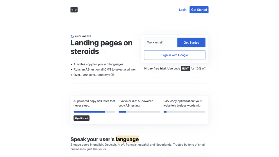 Wafrow. Landing pages on steroids