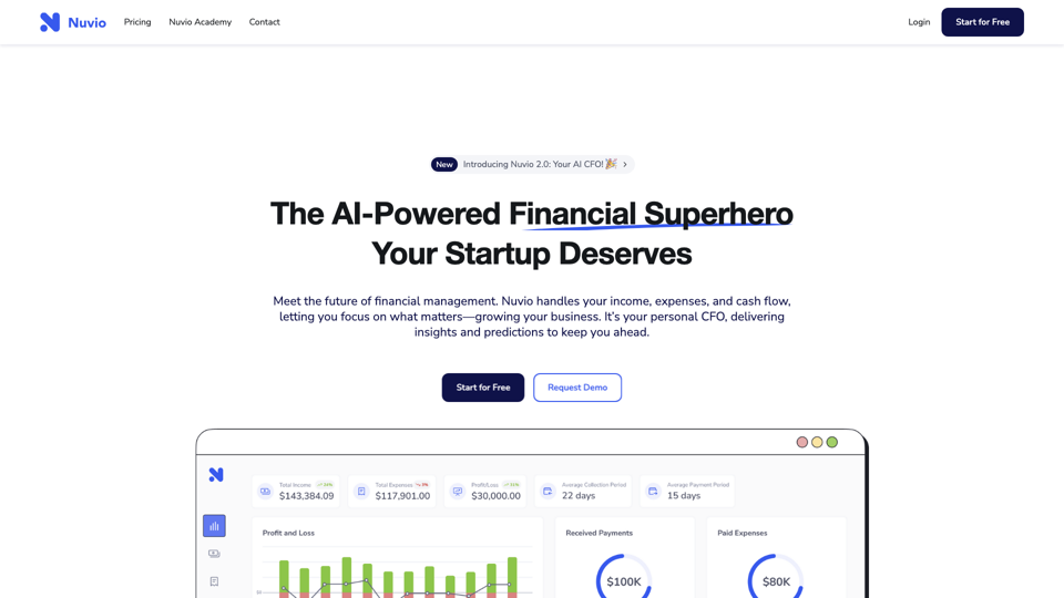 Nuvio - Beyond Accounting:Financial Analytics  Made Accessible