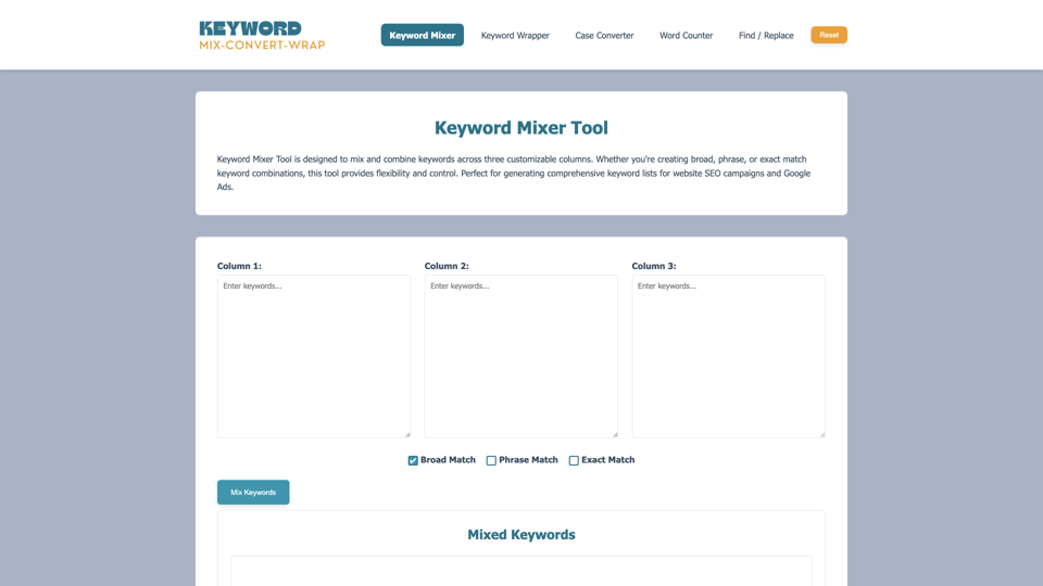 Keyword Mixer - Optimize Your SEO Strategy