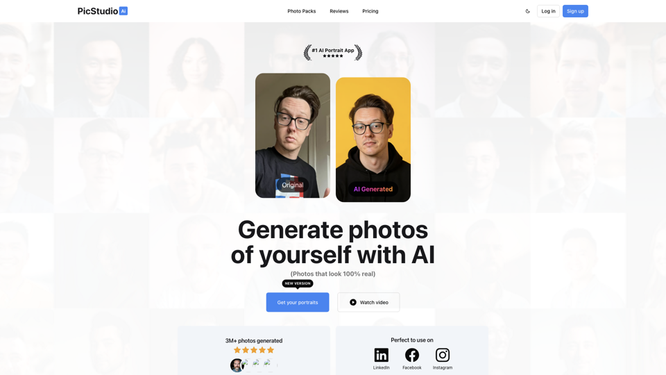 PicStudio.AI: Pro portraits created with AI