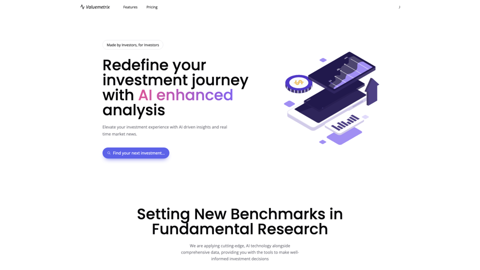 Valuemetrix | Redefine your investment journey with AI-enhanced analysis